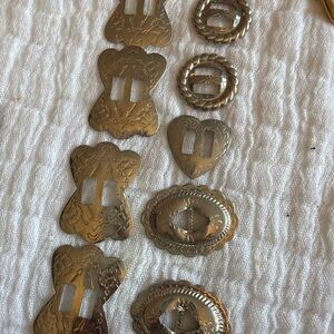 Vintage Mixed Metal Belt Buckle decorative hardware Hardware - Silver Western